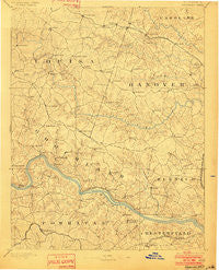 Goochland Virginia Historical topographic map, 1:125000 scale, 30 X 30 Minute, Year 1892