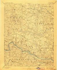 Goochland Virginia Historical topographic map, 1:125000 scale, 30 X 30 Minute, Year 1892