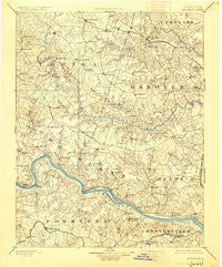 Goochland Virginia Historical topographic map, 1:125000 scale, 30 X 30 Minute, Year 1892