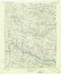 Goochland Virginia Historical topographic map, 1:125000 scale, 30 X 30 Minute, Year 1892