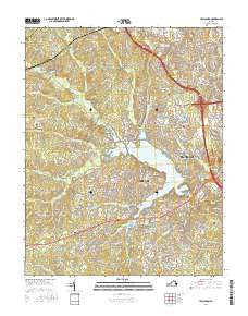 Hallsboro Virginia Current topographic map, 1:24000 scale, 7.5 X 7.5 Minute, Year 2016