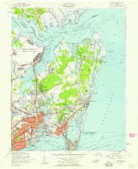 Hampton Virginia Historical topographic map, 1:24000 scale, 7.5 X 7.5 Minute, Year 1955