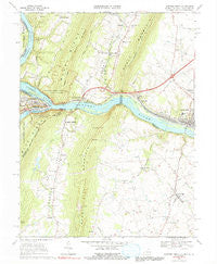 Harpers Ferry West Virginia Historical topographic map, 1:24000 scale, 7.5 X 7.5 Minute, Year 1969