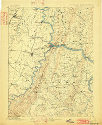 Harpers Ferry Virginia Historical topographic map, 1:125000 scale, 30 X 30 Minute, Year 1893