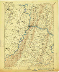 Harpers Ferry Virginia Historical topographic map, 1:125000 scale, 30 X 30 Minute, Year 1893