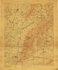 Harrisonburg Virginia Historical topographic map, 1:125000 scale, 30 X 30 Minute, Year 1892