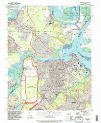 Hopewell Virginia Historical topographic map, 1:24000 scale, 7.5 X 7.5 Minute, Year 1994