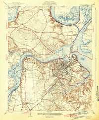 Hopewell Virginia Historical topographic map, 1:31680 scale, 7.5 X 7.5 Minute, Year 1943