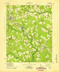 Ivor Virginia Historical topographic map, 1:31680 scale, 7.5 X 7.5 Minute, Year 1945