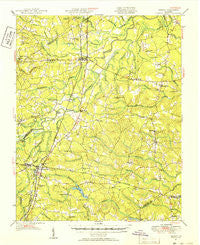 Jarratt Virginia Historical topographic map, 1:62500 scale, 15 X 15 Minute, Year 1951