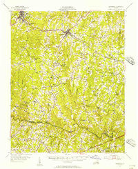 Kenbridge Virginia Historical topographic map, 1:62500 scale, 15 X 15 Minute, Year 1955