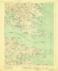 Kilmarnock Virginia Historical topographic map, 1:62500 scale, 15 X 15 Minute, Year 1917
