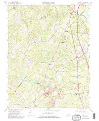 Ladysmith Virginia Historical topographic map, 1:24000 scale, 7.5 X 7.5 Minute, Year 1966