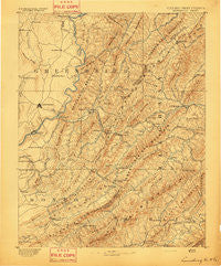 Lewisburg West Virginia Historical topographic map, 1:125000 scale, 30 X 30 Minute, Year 1891