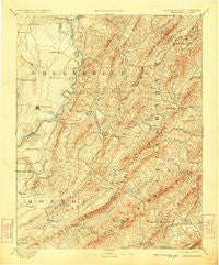 Lewisburg West Virginia Historical topographic map, 1:125000 scale, 30 X 30 Minute, Year 1891