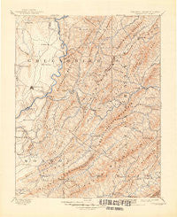 Lewisburg West Virginia Historical topographic map, 1:125000 scale, 30 X 30 Minute, Year 1891