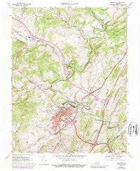 Lexington Virginia Historical topographic map, 1:24000 scale, 7.5 X 7.5 Minute, Year 1967