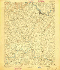Lynchburg Virginia Historical topographic map, 1:125000 scale, 30 X 30 Minute, Year 1892