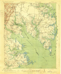 Mathews Virginia Historical topographic map, 1:62500 scale, 15 X 15 Minute, Year 1917