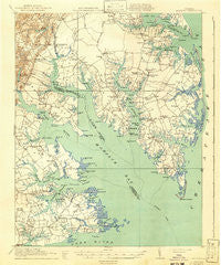 Mathews Virginia Historical topographic map, 1:62500 scale, 15 X 15 Minute, Year 1917