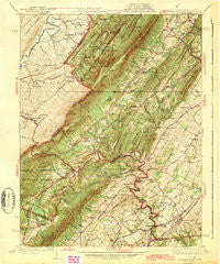 Middletown Virginia Historical topographic map, 1:62500 scale, 15 X 15 Minute, Year 1943