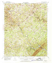 Moneta Virginia Historical topographic map, 1:62500 scale, 15 X 15 Minute, Year 1951