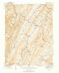 Monterey Virginia Historical topographic map, 1:62500 scale, 15 X 15 Minute, Year 1941