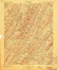 Monterey Virginia Historical topographic map, 1:125000 scale, 30 X 30 Minute, Year 1901