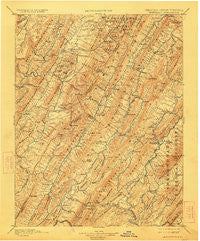 Monterey Virginia Historical topographic map, 1:125000 scale, 30 X 30 Minute, Year 1901