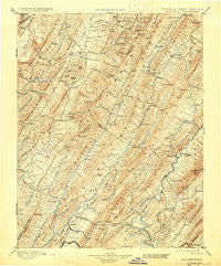 Monterey Virginia Historical topographic map, 1:125000 scale, 30 X 30 Minute, Year 1901
