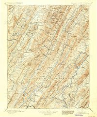 Monterey Virginia Historical topographic map, 1:125000 scale, 30 X 30 Minute, Year 1901