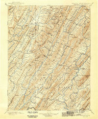 Monterey Virginia Historical topographic map, 1:125000 scale, 30 X 30 Minute, Year 1901