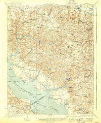 Morattico Virginia Historical topographic map, 1:62500 scale, 15 X 15 Minute, Year 1926