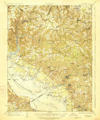 Morattico Virginia Historical topographic map, 1:62500 scale, 15 X 15 Minute, Year 1918