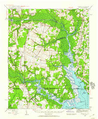 Moyock North Carolina Historical topographic map, 1:62500 scale, 15 X 15 Minute, Year 1939