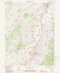 New Market Virginia Historical topographic map, 1:24000 scale, 7.5 X 7.5 Minute, Year 1967