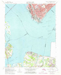 Newport News South Virginia Historical topographic map, 1:24000 scale, 7.5 X 7.5 Minute, Year 1964