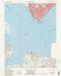 Newport News South Virginia Historical topographic map, 1:24000 scale, 7.5 X 7.5 Minute, Year 1964