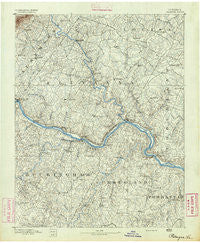 Palmyra Virginia Historical topographic map, 1:125000 scale, 30 X 30 Minute, Year 1891