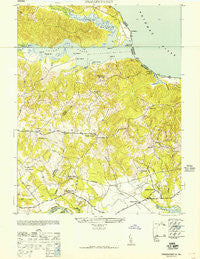 Passapatanzy Virginia Historical topographic map, 1:24000 scale, 7.5 X 7.5 Minute, Year 1952