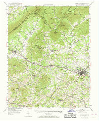 Peaks of Otter Virginia Historical topographic map, 1:62500 scale, 15 X 15 Minute, Year 1950