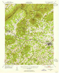 Peaks of Otter Virginia Historical topographic map, 1:62500 scale, 15 X 15 Minute, Year 1950