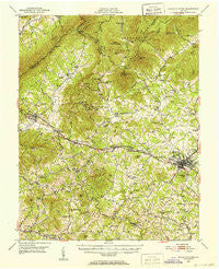 Peaks of Otter Virginia Historical topographic map, 1:62500 scale, 15 X 15 Minute, Year 1950