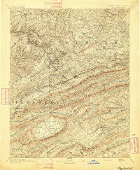 Pocahontas Virginia Historical topographic map, 1:125000 scale, 30 X 30 Minute, Year 1894
