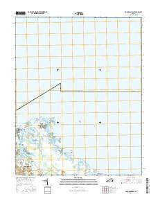 Poquoson East Virginia Current topographic map, 1:24000 scale, 7.5 X 7.5 Minute, Year 2016
