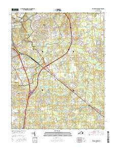Prince George Virginia Current topographic map, 1:24000 scale, 7.5 X 7.5 Minute, Year 2016