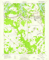 Princess Anne Virginia Historical topographic map, 1:24000 scale, 7.5 X 7.5 Minute, Year 1955