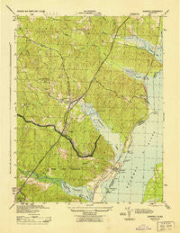 Quantico Virginia Historical topographic map, 1:62500 scale, 15 X 15 Minute, Year 1944
