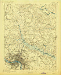 Richmond Virginia Historical topographic map, 1:62500 scale, 15 X 15 Minute, Year 1895
