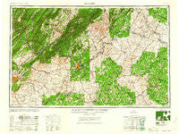 Roanoke Virginia Historical topographic map, 1:250000 scale, 1 X 2 Degree, Year 1959